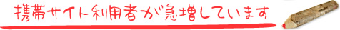 携帯サイト利用者が急増しています